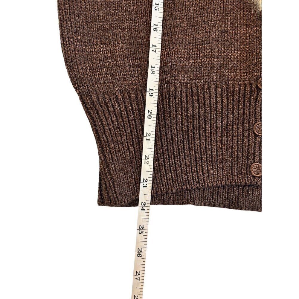 Madeleine Women's Brown Viscose Rabbit Hair Sweater - Picture 7 of 8